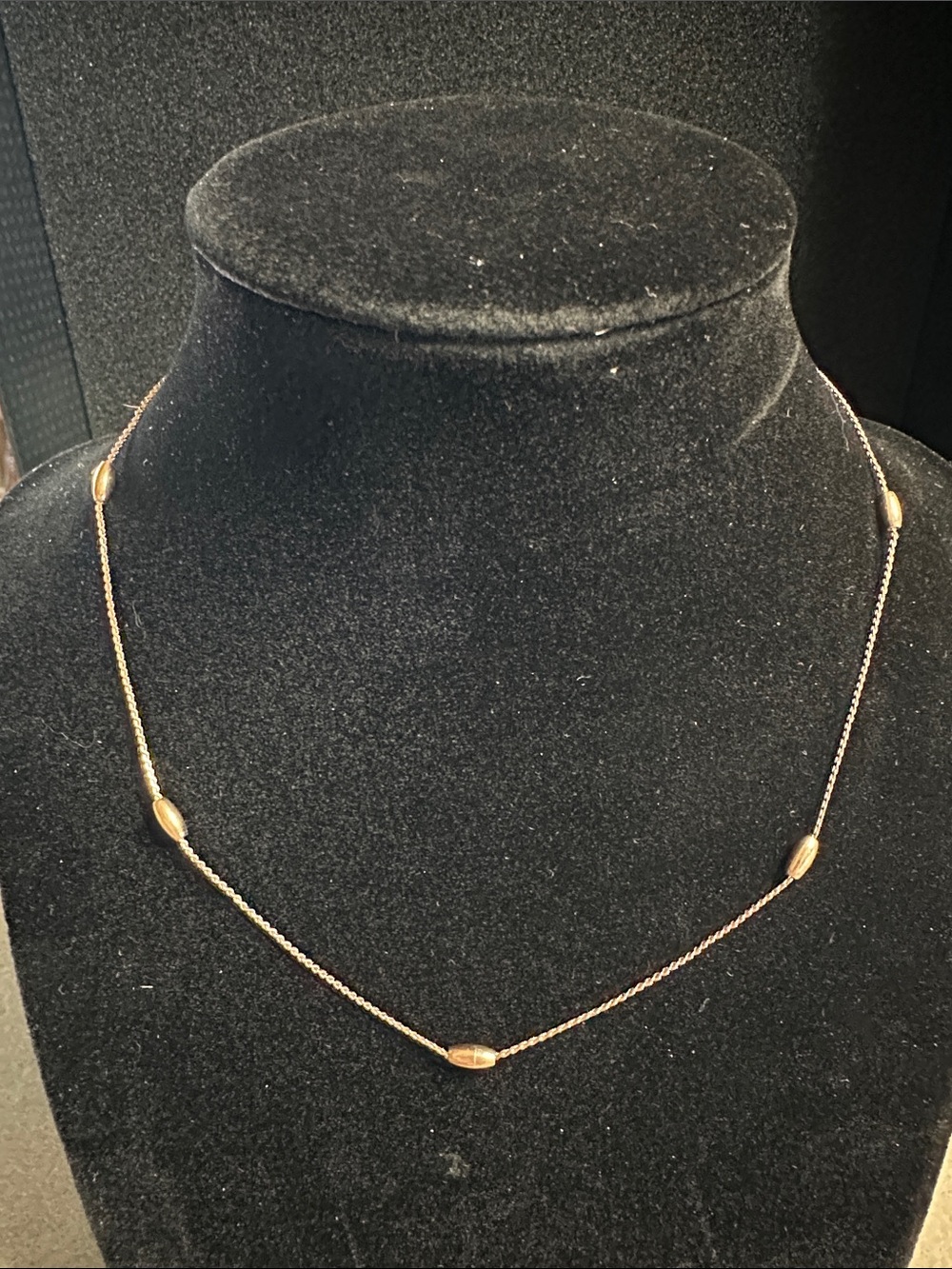 Vintage Avon Gold-Tone Bead Station Necklace